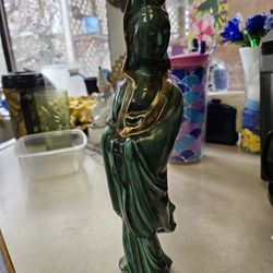 Green And White Lady Statues (2)