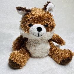 7” Adorable Red Fox Plush Textured Red Fox Plush
