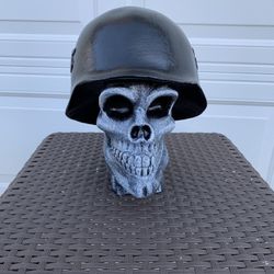 Skull Wearing Helmet 