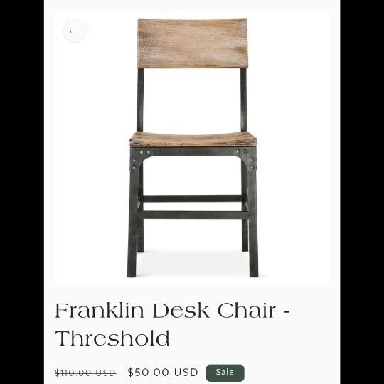 Brand New Franklin Chair Threshold