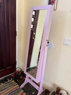 Mirror Jewelry Cabinet Standing