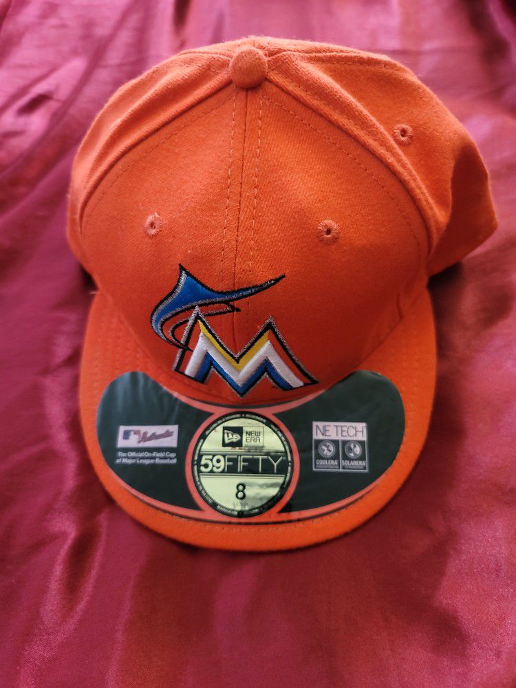 New Era 9Fifty MLB Florida Marlins Basic Snapback Hat - orange