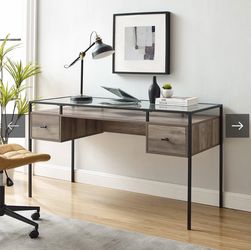 NEW raised glass top desk