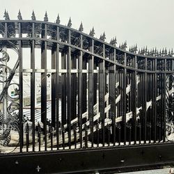 Heavy-duty steel double swing gate