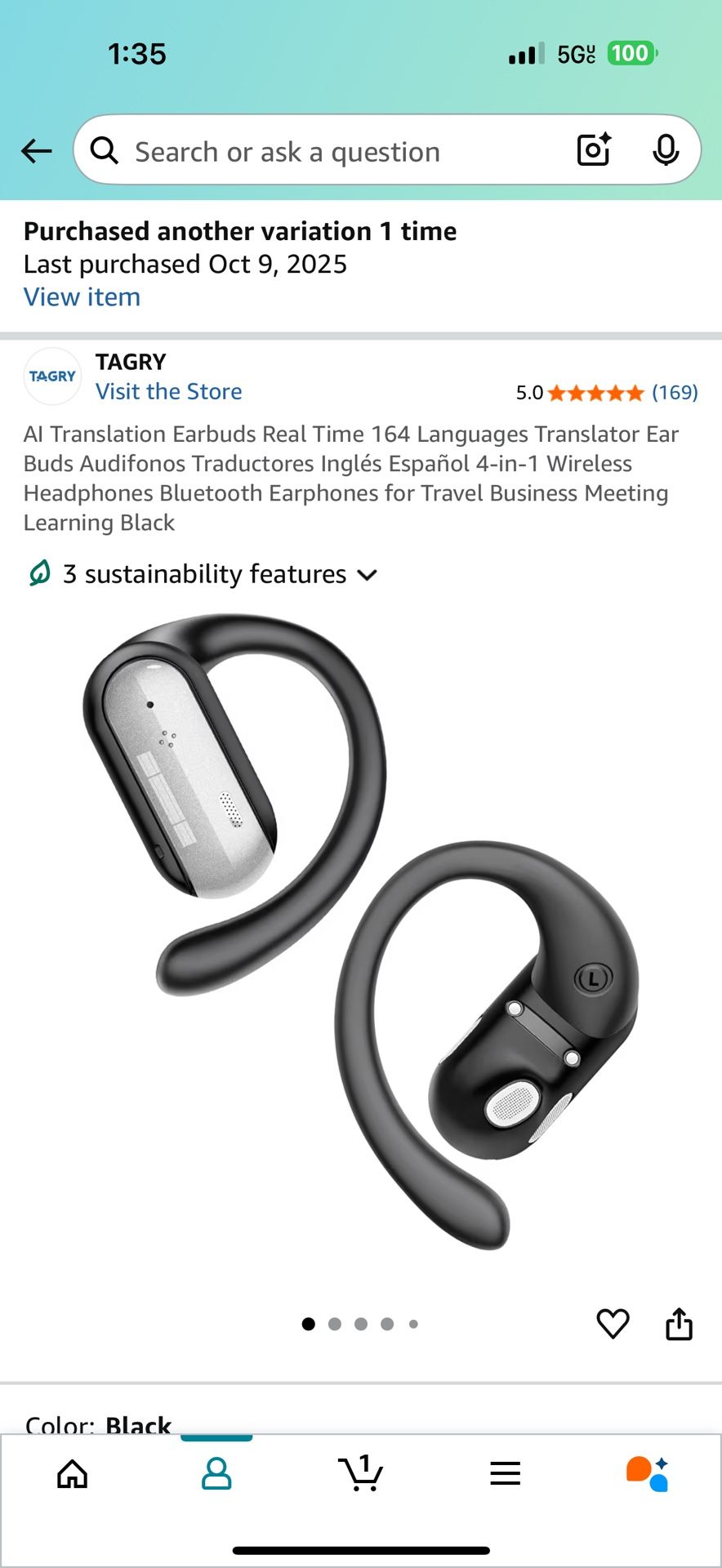 Al Translation Earbuds Real Time 164 Languages Translator Ear Buds Audifonos Traductores Inglés Español 4-in-1 Wireless Headphones Bluetooth Earphones
