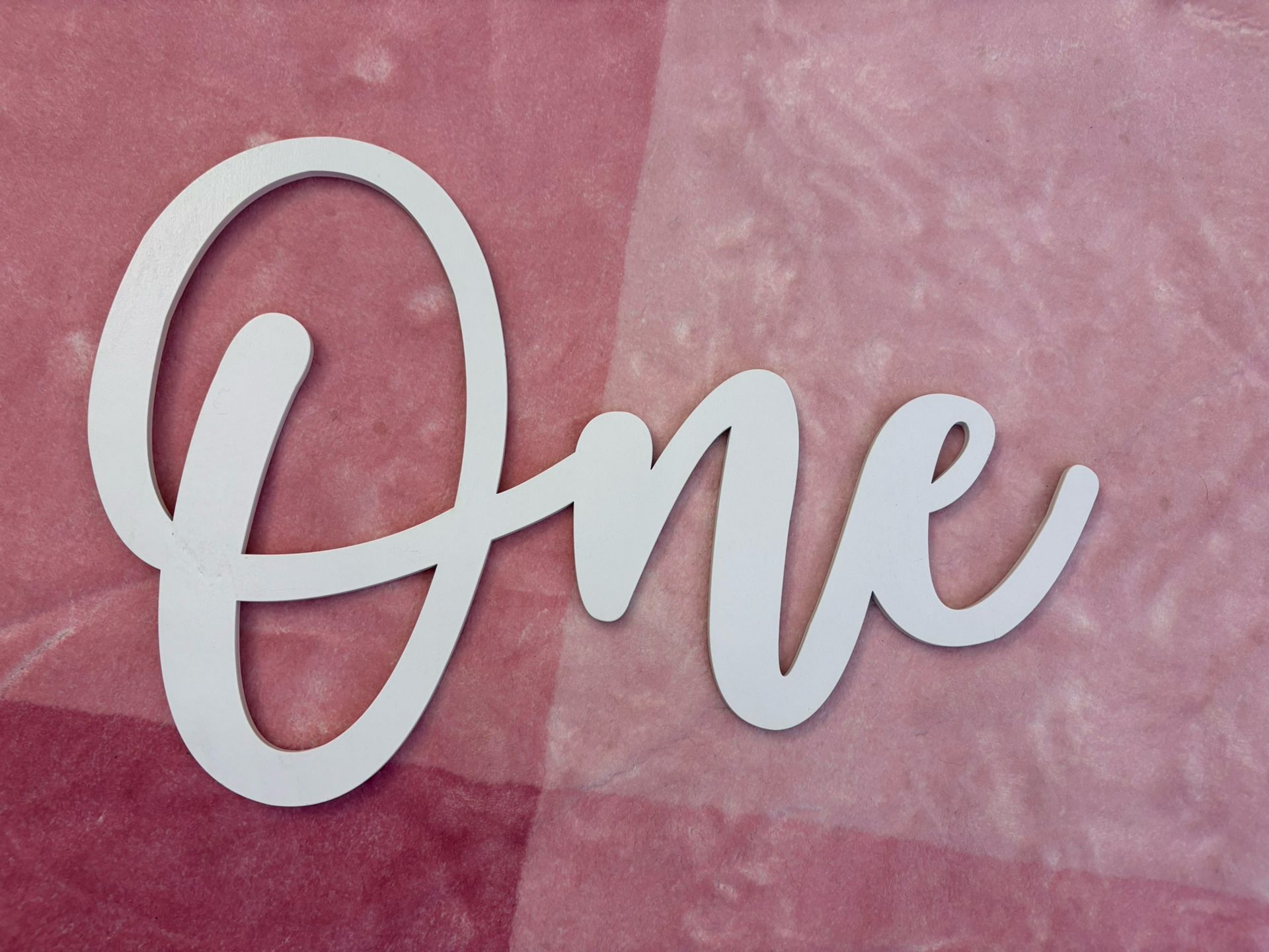 White Wooden “one”