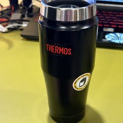 Genuine Black Thermos 16oz vacuum insulated stainless steel travel tumbler 
