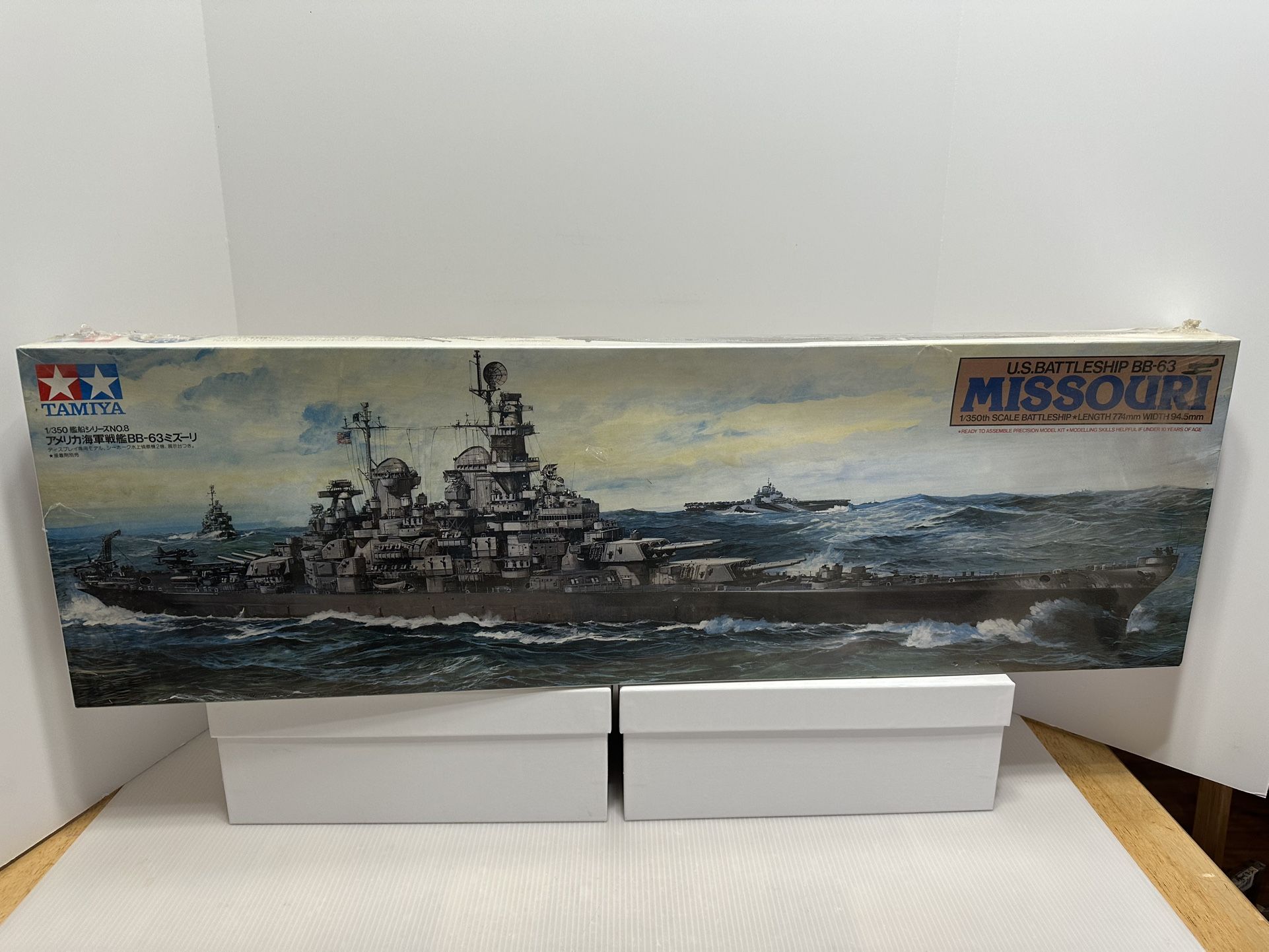 New & Sealed! Vintage Tamiya U.S. Missouri Battleship Model Kit
