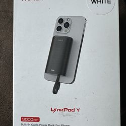 iWALK LinkPod Y 9000mAh Power Bank for iPhone White
