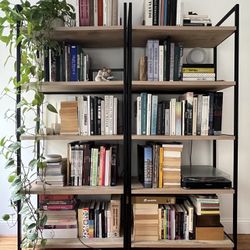 Set of 2 Target Loring 72”H 5 Shelf Bookcases