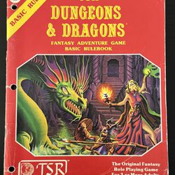 1980 Basic Rules Dungeons & Dragons Dungeon Module 1 D&D Fantasy Adventure Book