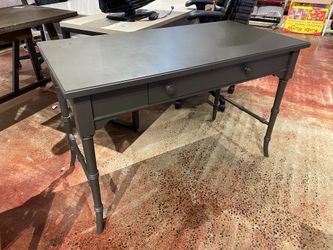 STANLEY FURNITURE Grey Desk with Bamboo Style Legs