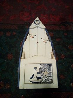 Decorative hanging boat wall decoration/letter holder,etc. /6x12 inches /artware company LTD./nautical design