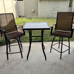 High Top Patio Table & Chairs