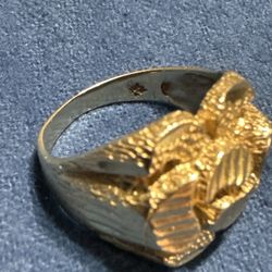 10K Gold Nugget Ring – 6.3g Men’s Gold Ring