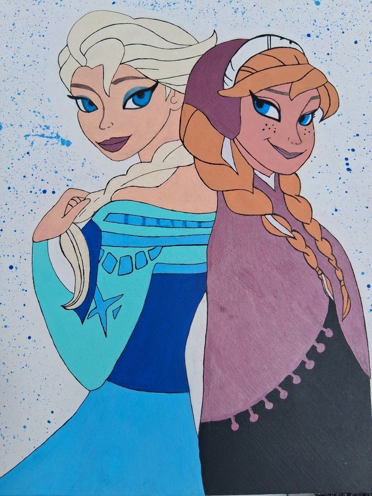 Frozen ELSA AND ANNA Girls Corner Desk