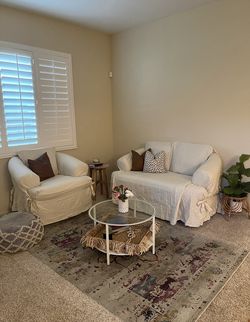 Pottery Barn Inspired Love Seat & Chair
