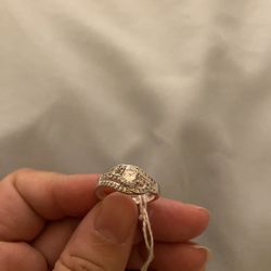 Real 925 Sterling Silver Wedding Ring Size 8