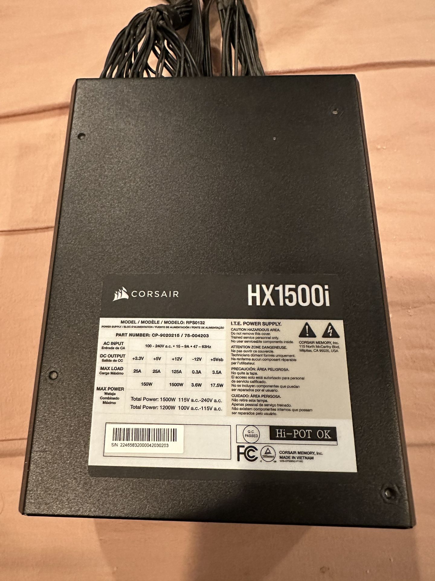 Corsair HX1500i Power Supply