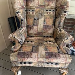 $3200+ Custom WALTER E. SMITHE wingback chair