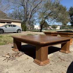 Coffee Table w/ Side Tables - Solid Oak