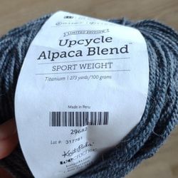 Upcycle Alpaca Blend Yarn - Titanium (Yes, It's Available)