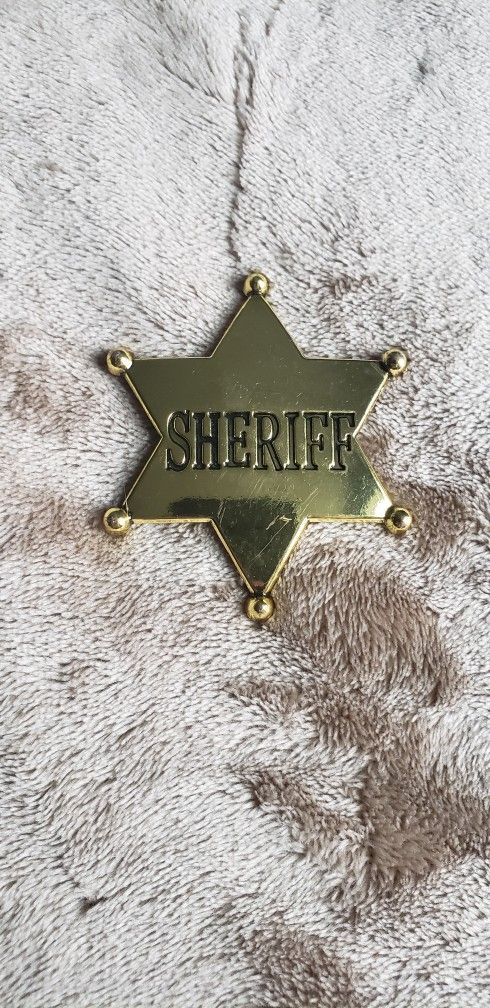 Metal Sherrif Badge Pin Halloween Costume Cosplay