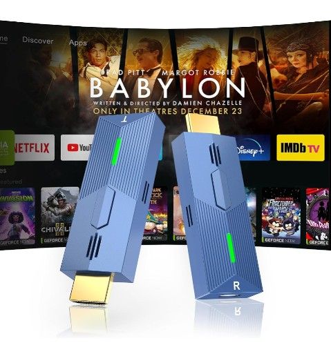 Wireless HDMI Transmitter and Receiver 4k, Wireless HDMI Extender for Seamless High-Definition Streaming from Laptop/PC/TV Box to Monitor/TV/Projector