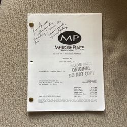 Autographed Melrose Place Tv Episode Script