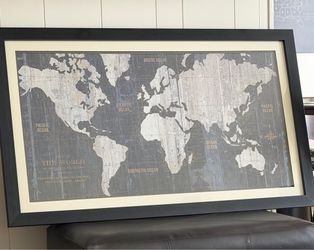 World Map framed photo