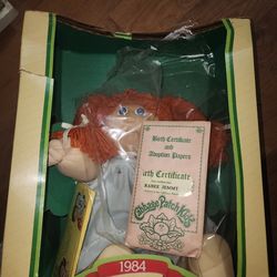 Vintage 1984 Cabbage Patch Doll With Documents
