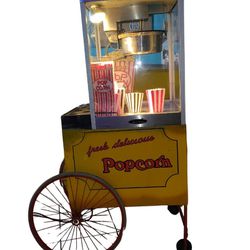Vintage Star Mfg. Popcorn Machine & Cart