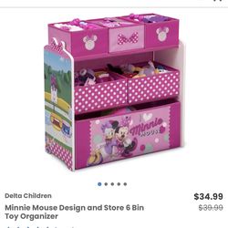Minnie Mouse organizer / kids toy organizer/ Toddler Toy organizer