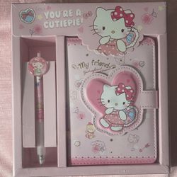 Hello Kitty Notepad And Pen Set