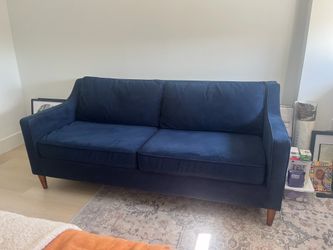 West Elm Couch- Navy Performance Velvet