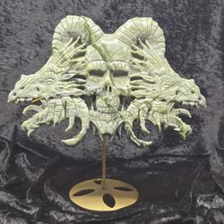5lb Unique Nephrite Jade Dragon Skull Crystal Carving