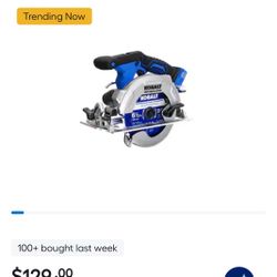 Kobalt 6 1/2 Circular Saw Kit Includes 24v Battery And Charger 