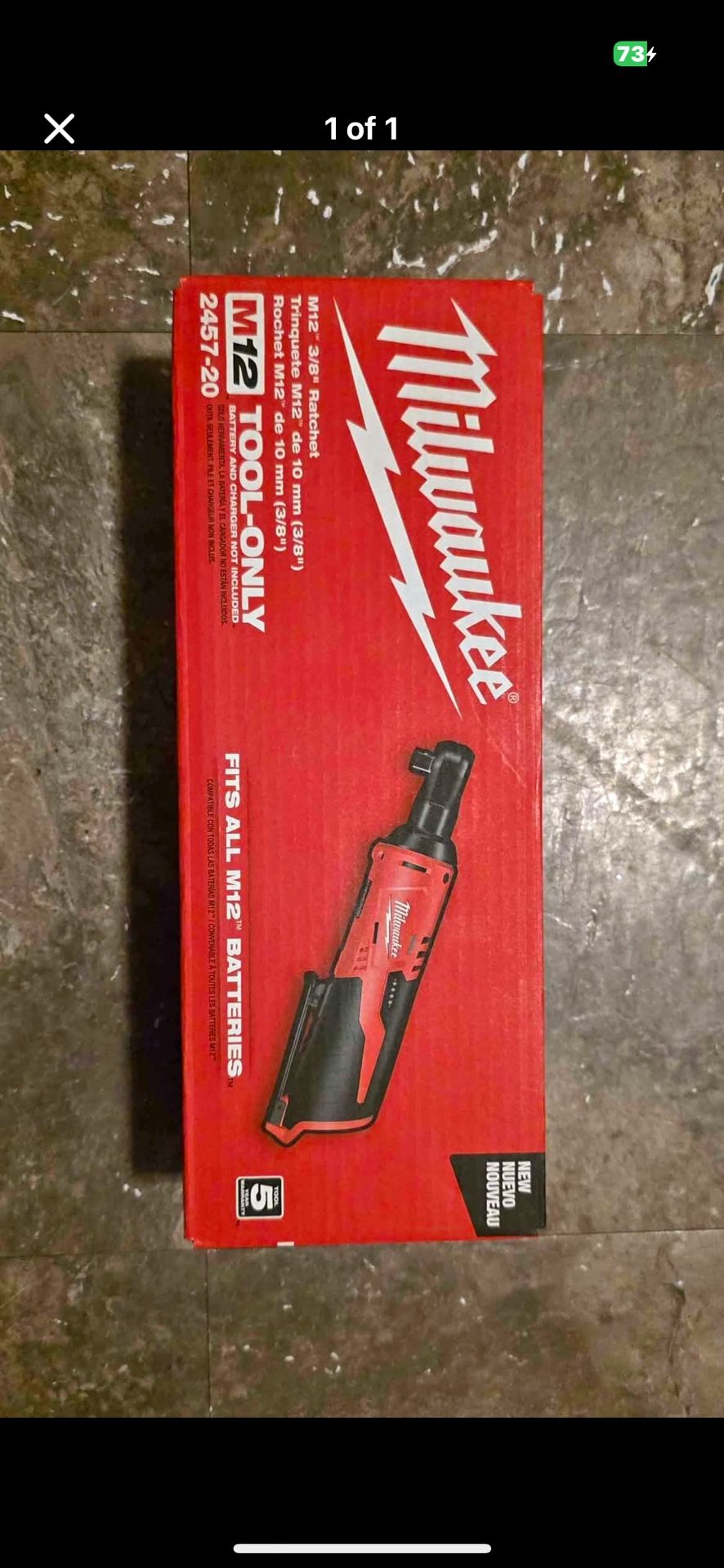 M12 Milwaukee Ratchet New In Box