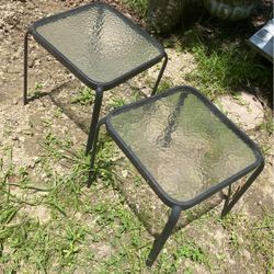 2 Glass Tables
