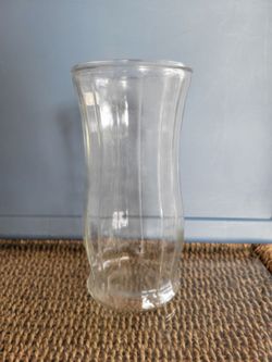 Vintage BRODY CO. VASE Clear Thick Glass with Rib Pattern C973 9.5"