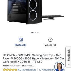 HP omen 40L Gaming desktop