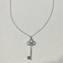 Tiffany & Co Sterling Key Necklace 