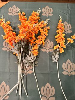 8pcs Delphinium Artificial Flowers 33.5in Long Stem Fake Silk Flowers for Tall Vase, wedding decor