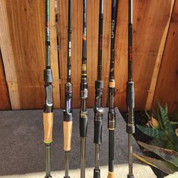 Fishing Rods Casting and spinning (legit Design, Halo, Phenix Rod, 13 fishing) Height and Specs in Description 