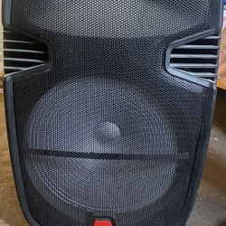 Ridgeway QS-3715BR Portable Professional Bluetooth Wireless PA Speaker with FM Radio and Auxiliary LED Light