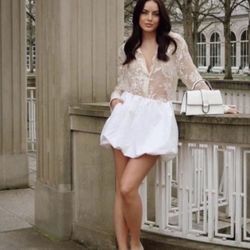 Zara mixed velvet semi sheer shirt size Large