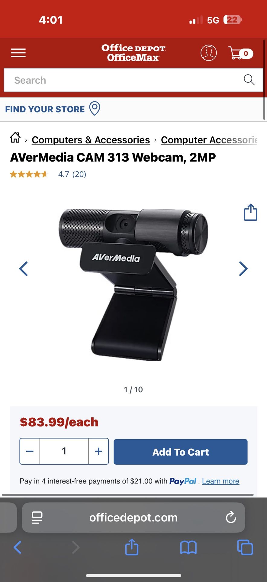 Aver Media Cam Webcam