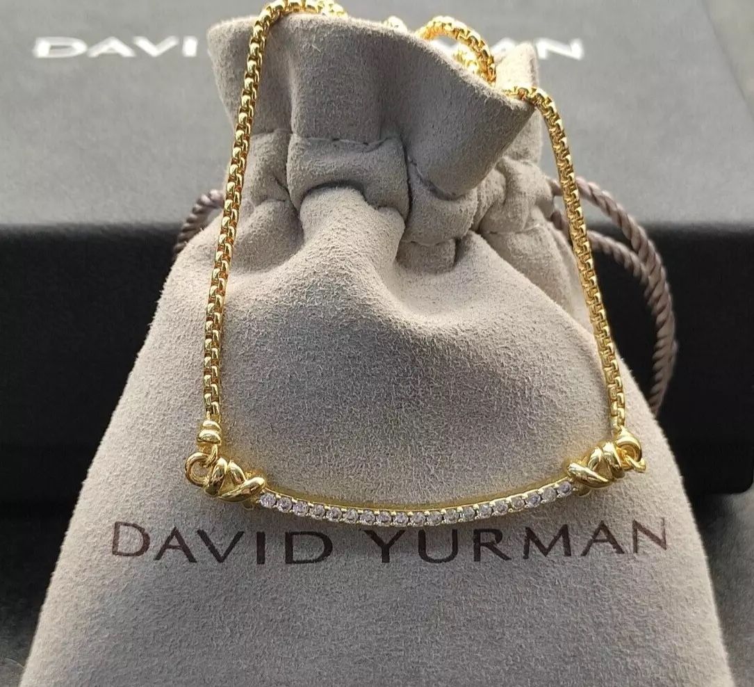 Yellow Gold Necklace Yurman Smile with Diamond Choker