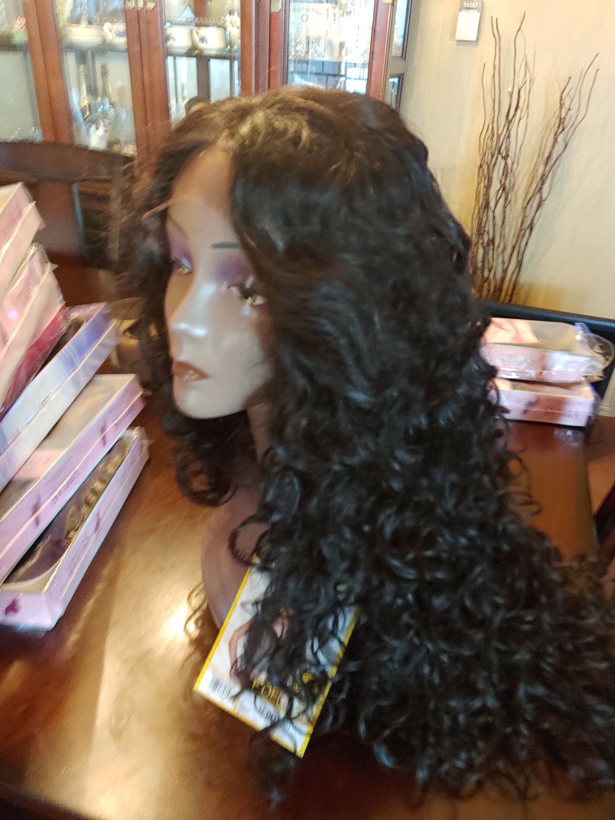 Curly long lace front wig!