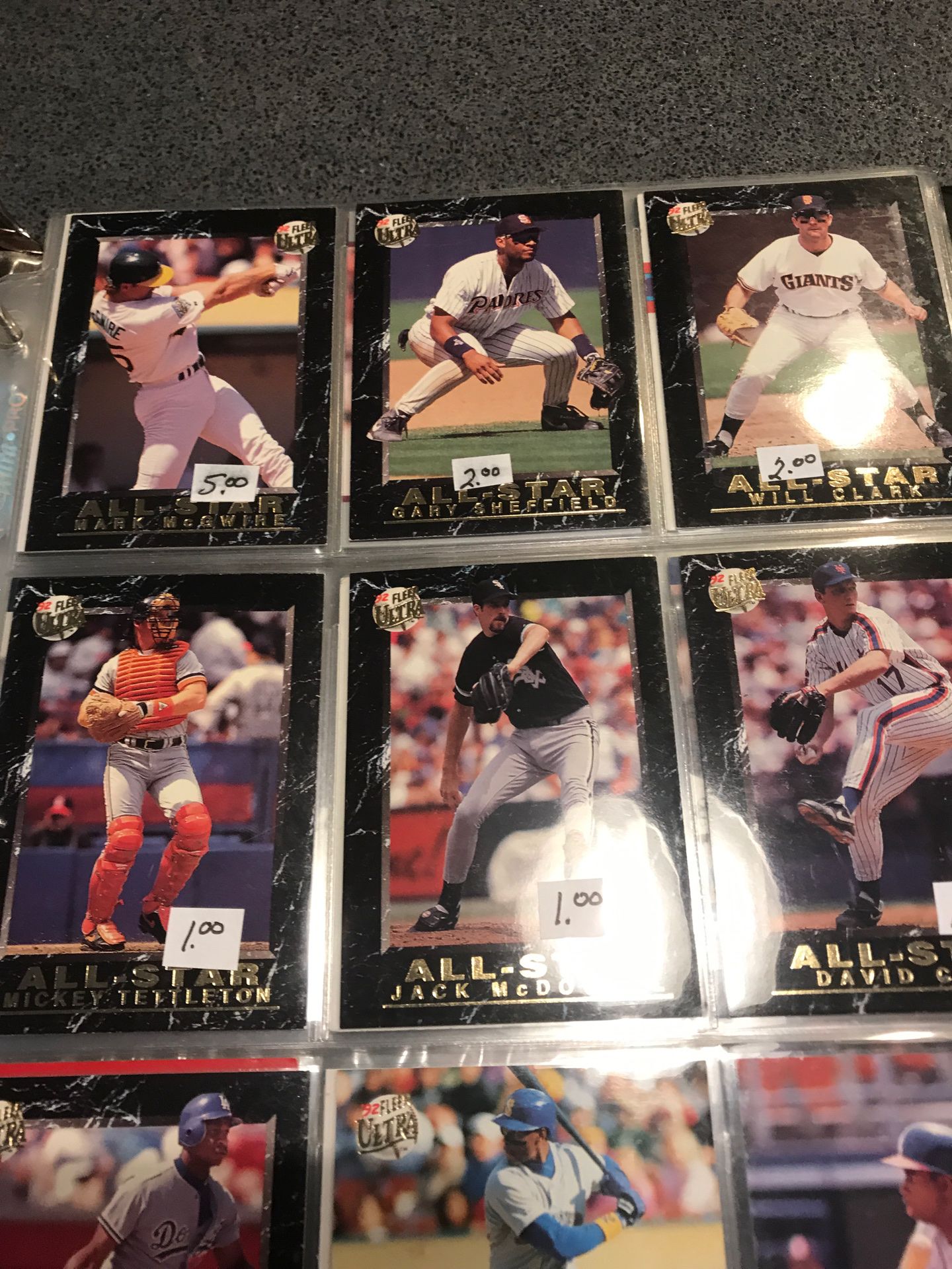 Baseball trading cards